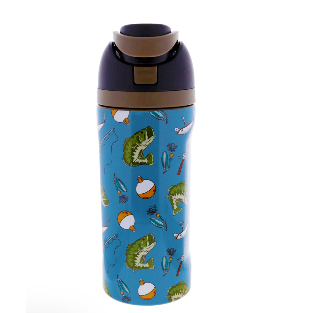 Jane Marie Kids Reel Cool 16 Oz. Water Bottle With Straw Cap-JANE MARIE-Little Giant Kidz