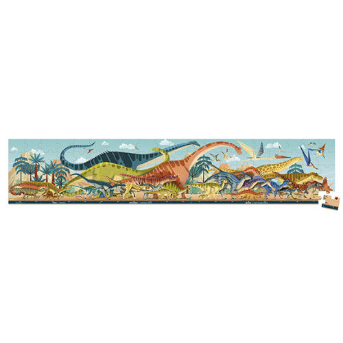 Janod Panoramic Dino Puzzle - 100 Pieces-JURATOYS-Little Giant Kidz
