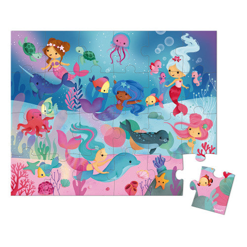 Janod Puzzle Mermaids - 24 Pieces-JURATOYS-Little Giant Kidz