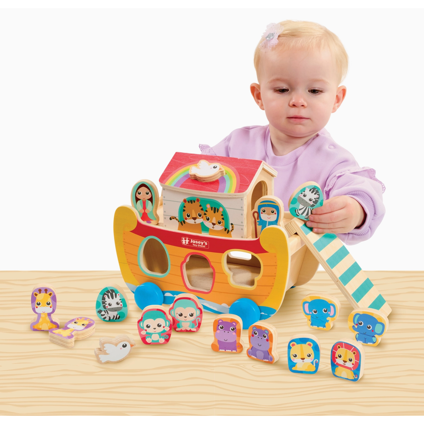 Jasey's Toy Chest Noah's Ark Wooden Sort & Match-Jasey's Toy Chest-Little Giant Kidz