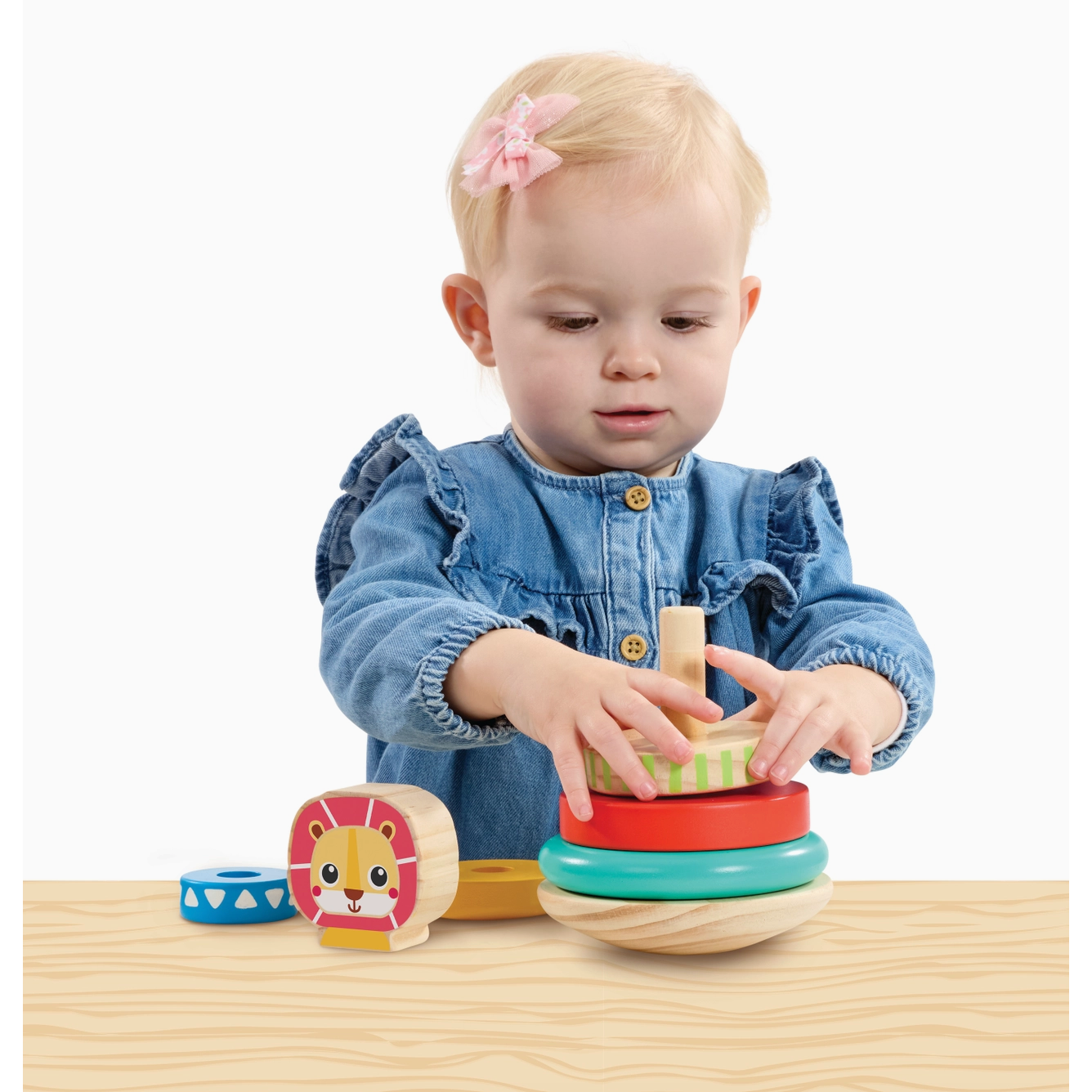 Jasey's Toy Chest Wooden Lion Stacking Rings-Jasey's Toy Chest-Little Giant Kidz