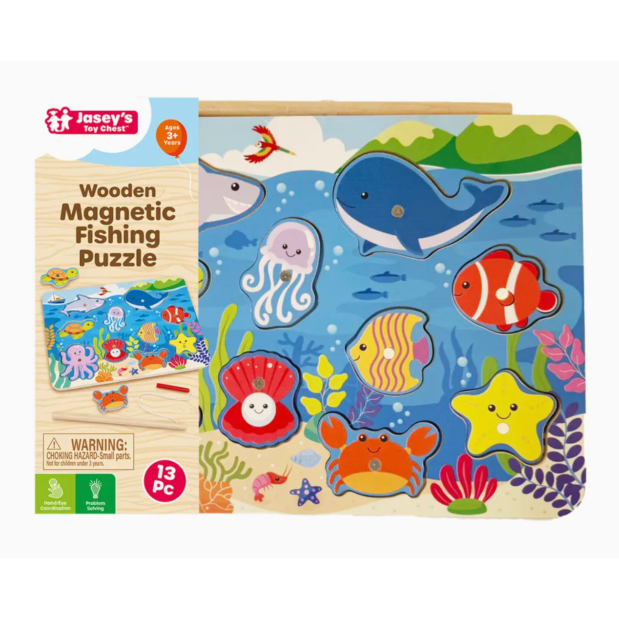 Jasey's Toy Chest Wooden Magnetic Fishing Puzzle-Jasey's Toy Chest-Little Giant Kidz