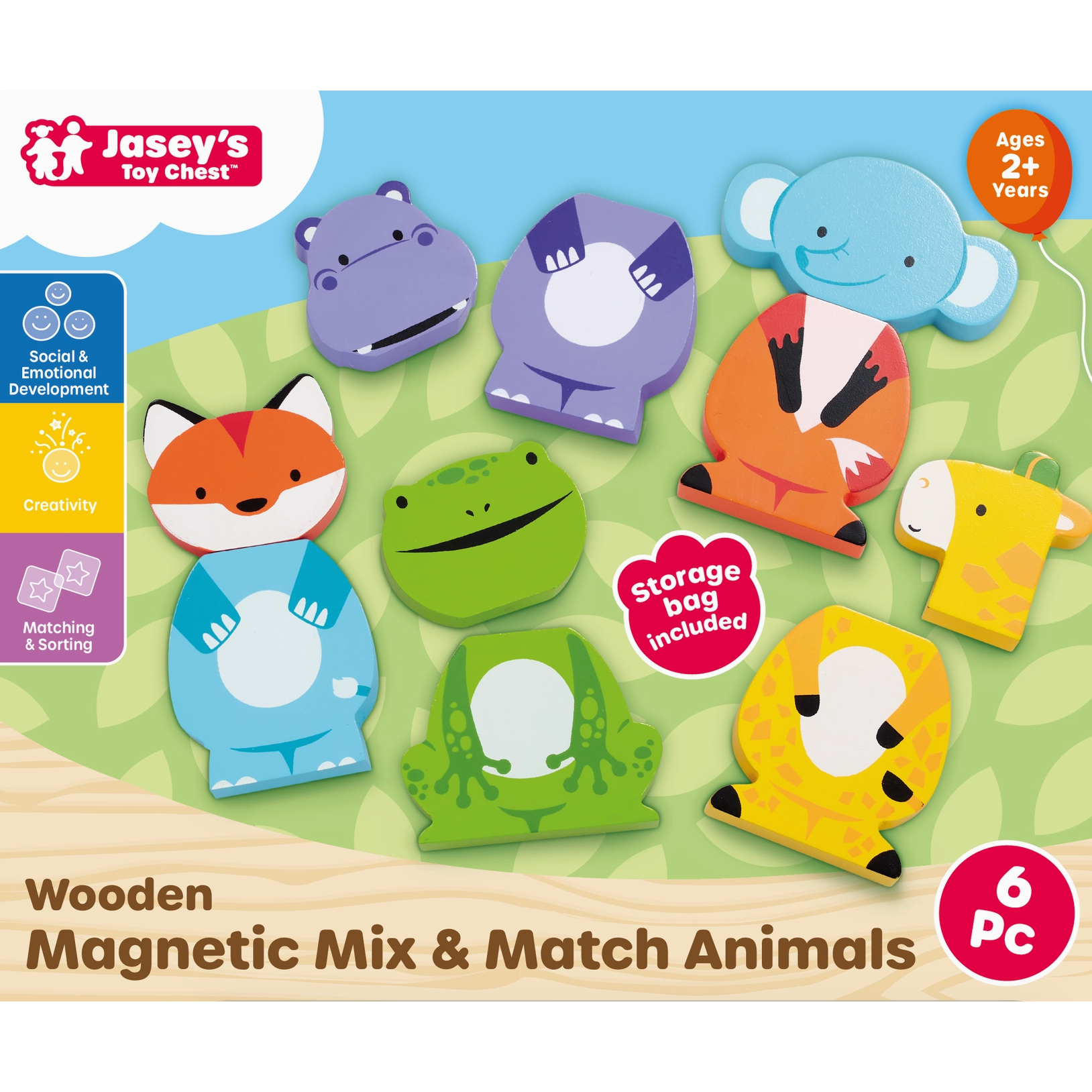 Jasey's Toy Chest Wooden Magnetic Mix & Match Animals-Jasey's Toy Chest-Little Giant Kidz