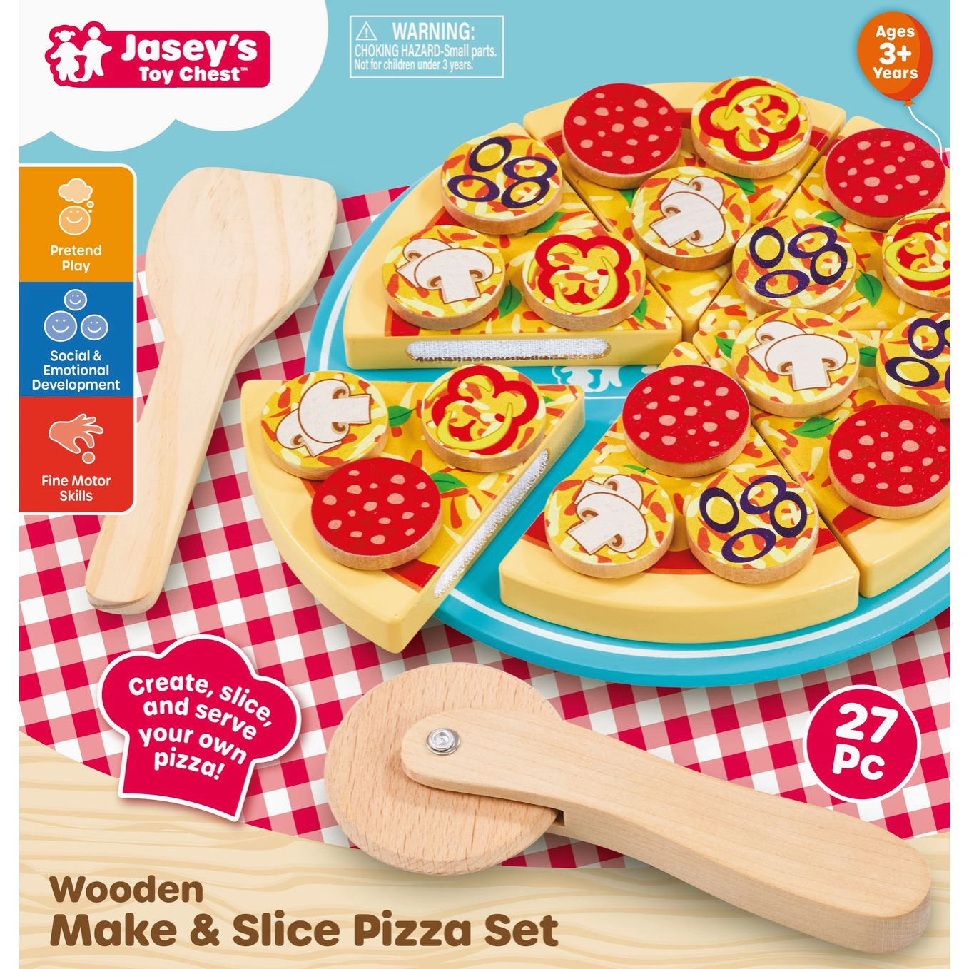 Jasey's Toy Chest Wooden Make & Slice Pizza Set-Jasey's Toy Chest-Little Giant Kidz