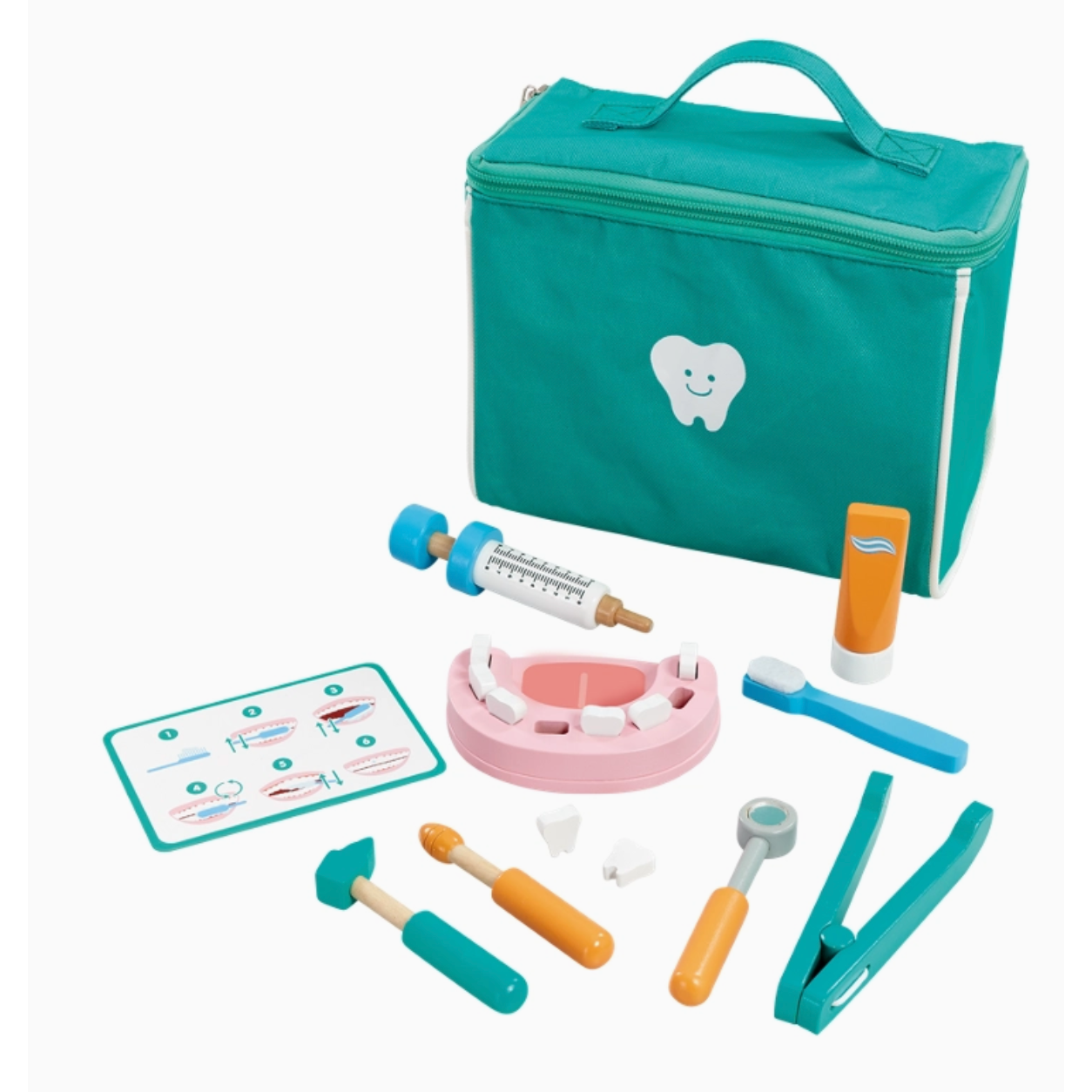 Jasey's Toy Chest Wooden Sparkling Smile Dentist Kit-Jasey's Toy Chest-Little Giant Kidz
