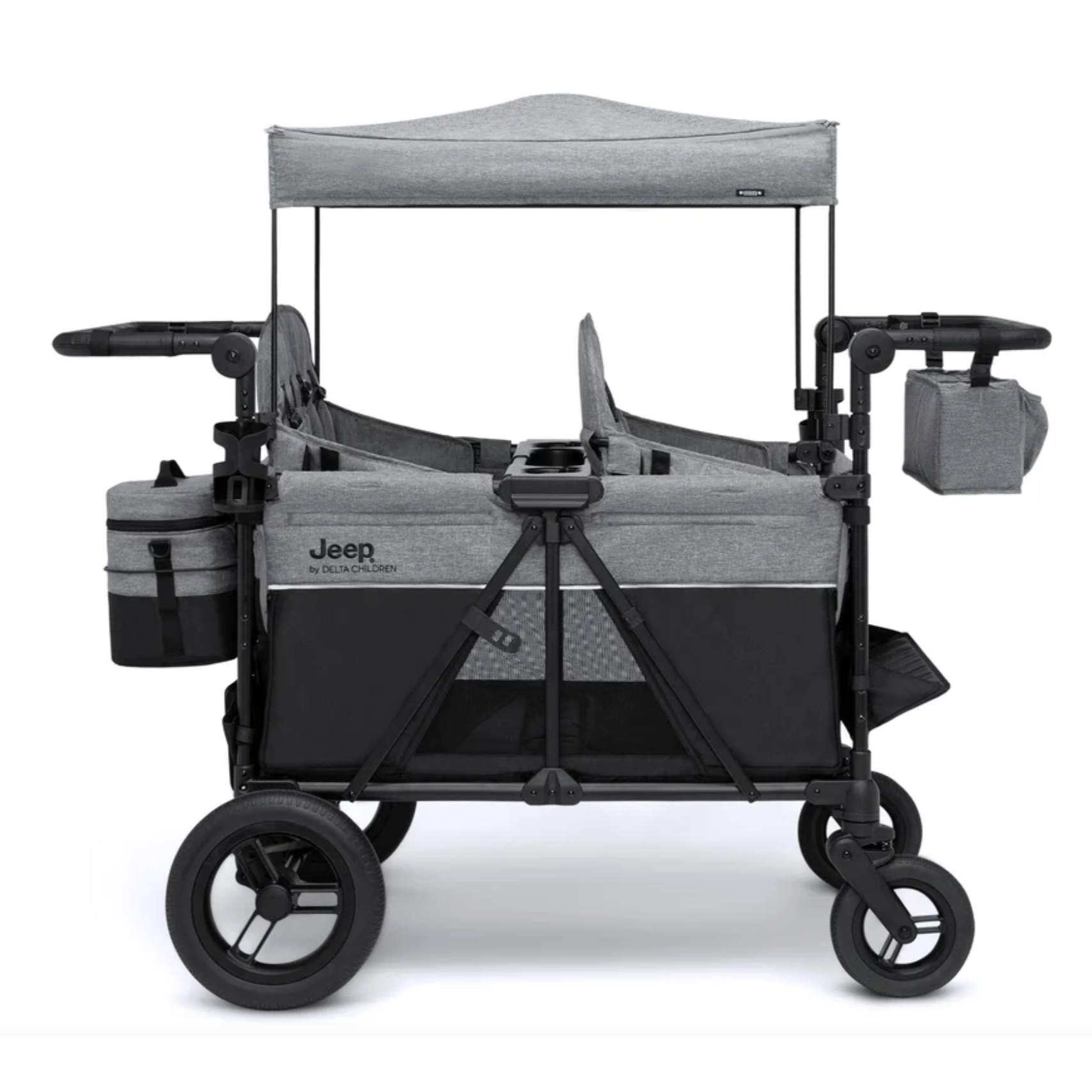 Jeep Wrangler Deluxe 4 Seater Stroller Wagon with Cooler Bag-DELTA-Little Giant Kidz