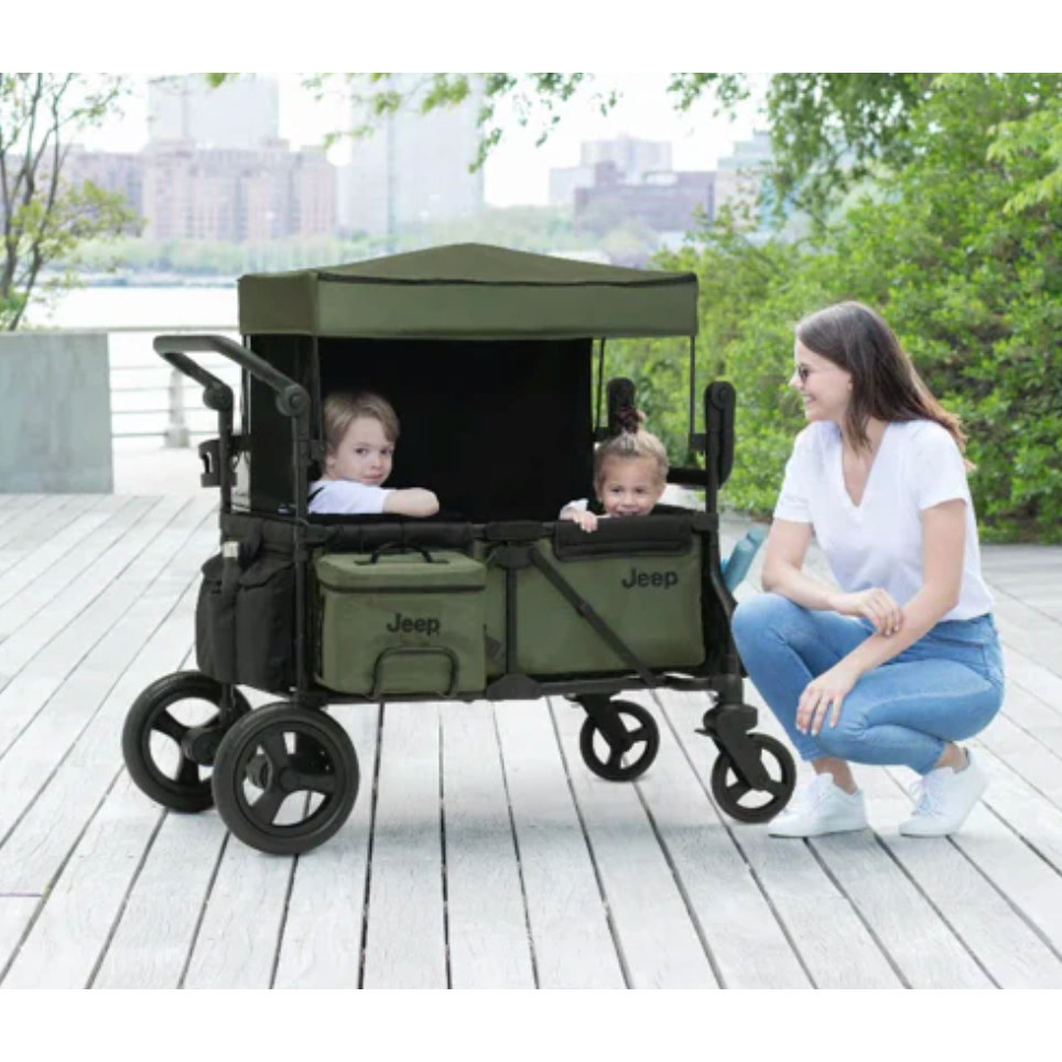 Jeep Wrangler Deluxe Stroller Wagon with Cooler Bag-DELTA-Little Giant Kidz