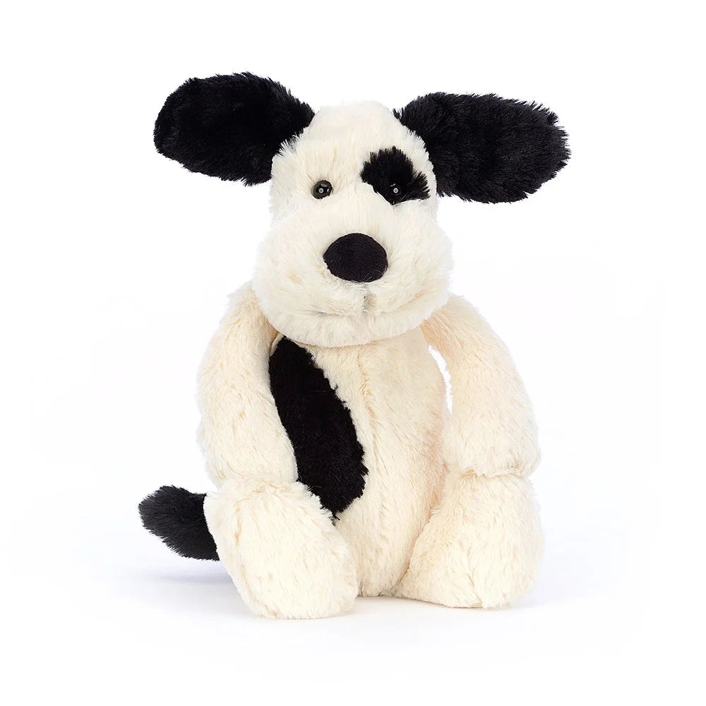 JellyCat Bashful Black & Cream Puppy-JellyCat-Little Giant Kidz