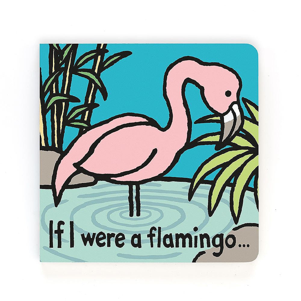 JellyCat If I Were A Flamingo Book (Board Book)-JellyCat-Little Giant Kidz