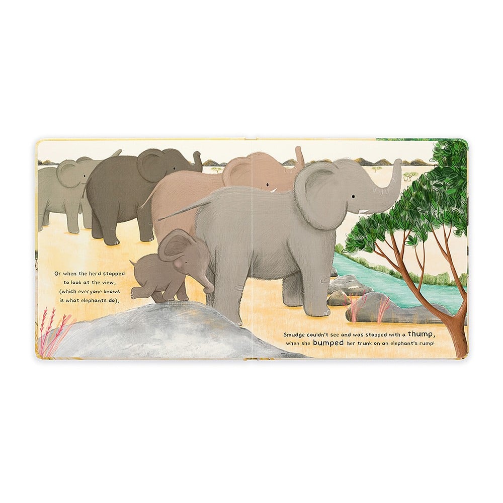 JellyCat Smudge The Littlest Elephant Book-JellyCat-Little Giant Kidz
