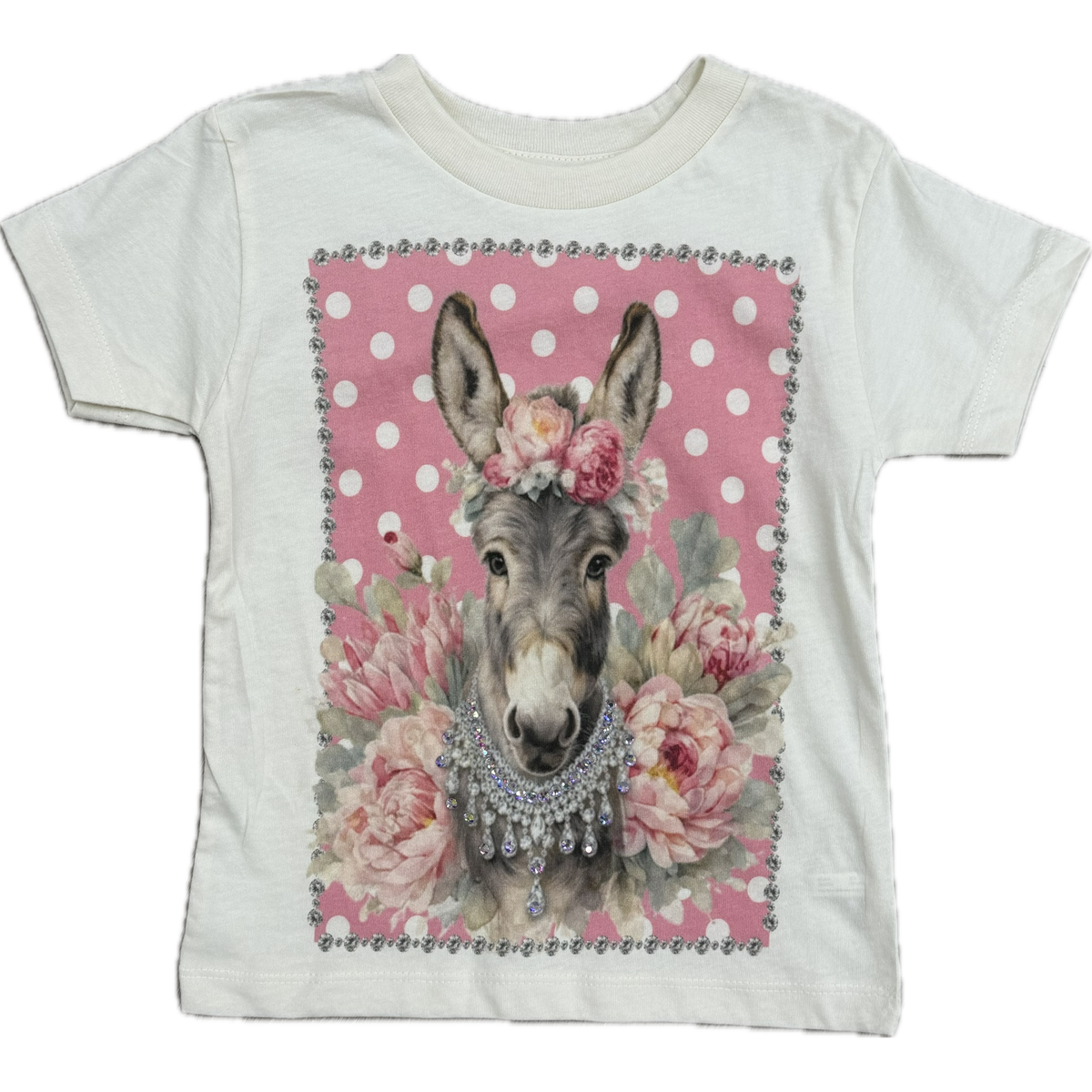 Keep It Gypsy Donkey Polka Dot Frame- Cream-Little Giant Kidz-Little Giant Kidz