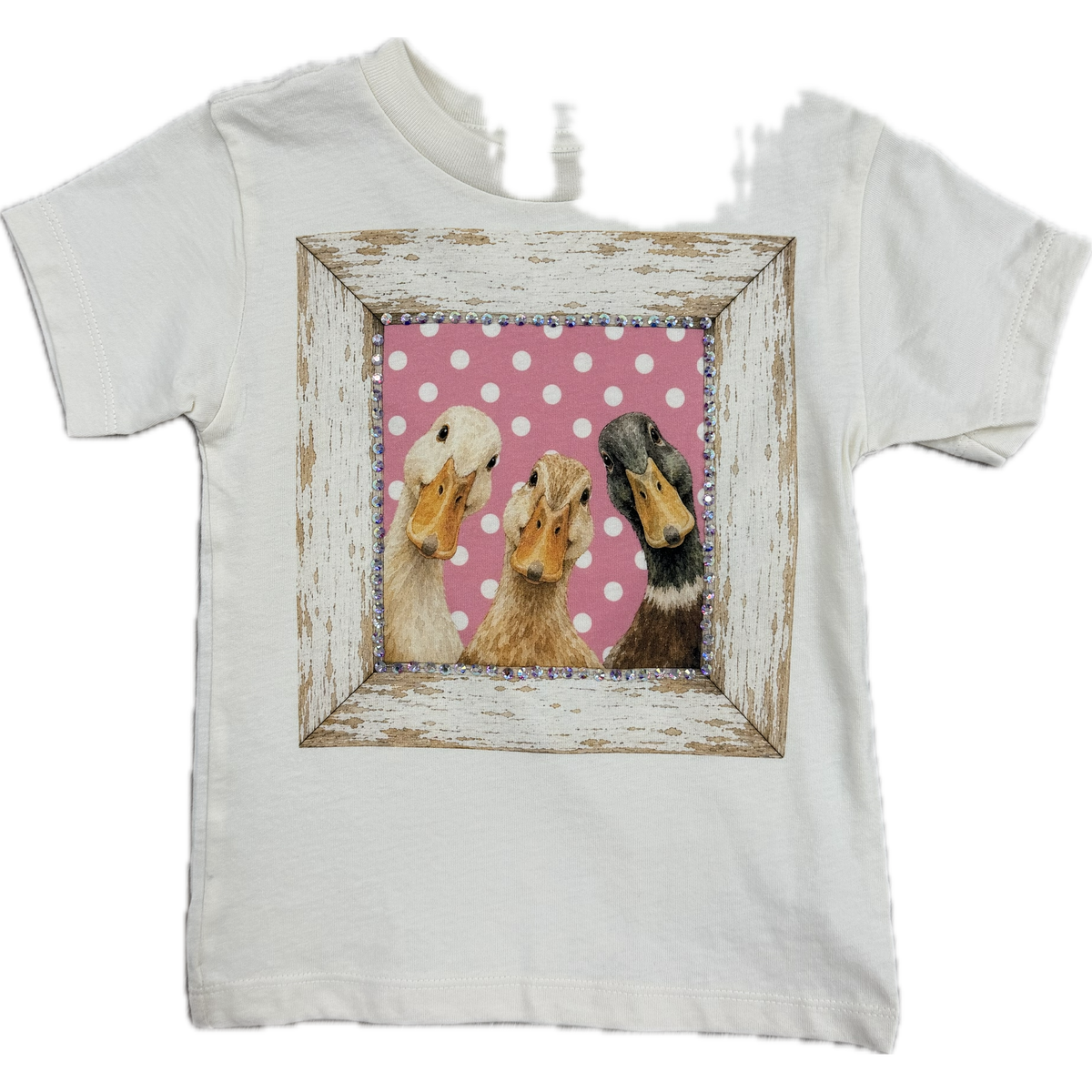 Keep It Gypsy Ducks Polka Dot Frame- Cream-Little Giant Kidz-Little Giant Kidz