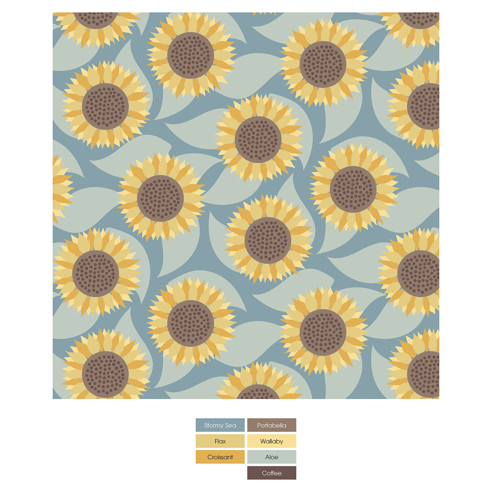 Kickee Pants Ruffle Footie with 2 Way Zipper- Stormy Sea Sunflower-Kickee Pants-Little Giant Kidz