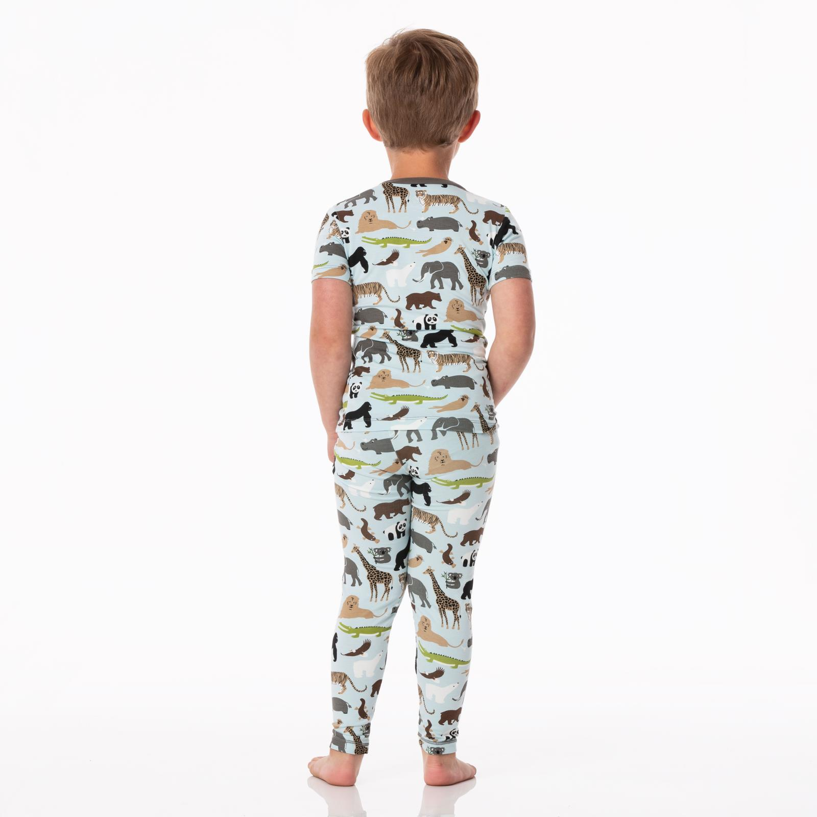 Kickee Pants Spring Sky Zoo Short Sleeve Pajama Set-Kickee Pants-Little Giant Kidz