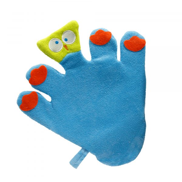 Kingsley Bath Time Buddies Terry Bath Glove - Owl-KINGSLEY FOR KIDS-Little Giant Kidz