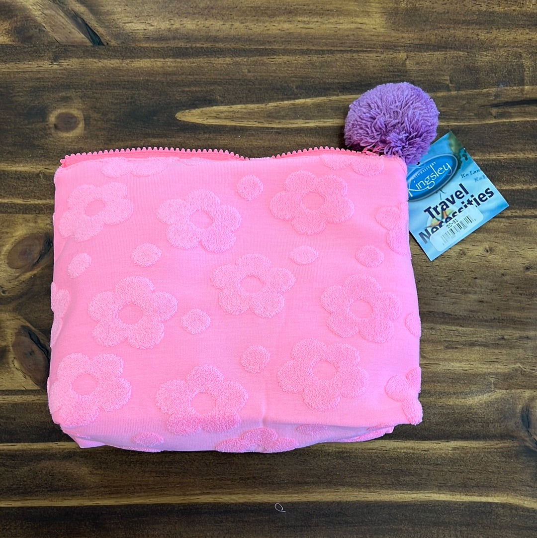 Kingsley Travel Necessities Large Pink Daisies Terry Cloth Travel Bag-KINGSLEY FOR KIDS-Little Giant Kidz