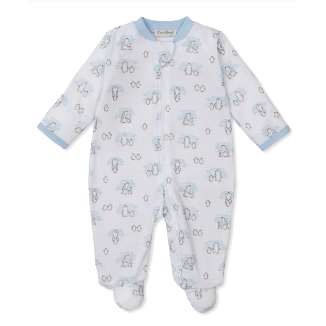 Kissy Kissy Footie Print- Snow Happy Penguins-Kissy Kissy-Little Giant Kidz
