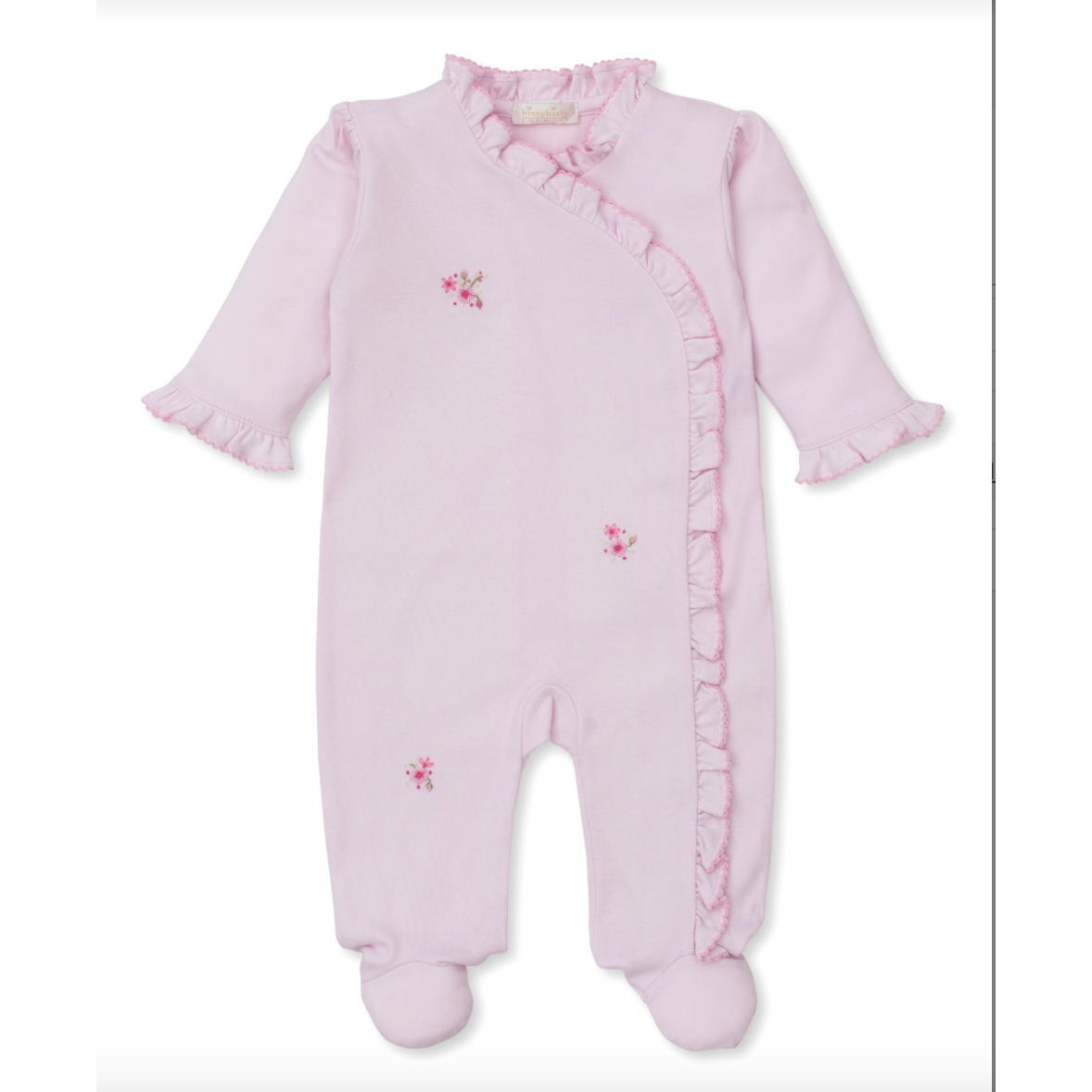 Kissy Kissy Footie with Hand Embrodery- Rose Blooms-Kissy Kissy-Little Giant Kidz