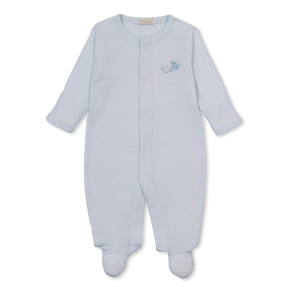Kissy Kissy Premier Puppy Paws Footie - Light Blue-Kissy Kissy-Little Giant Kidz