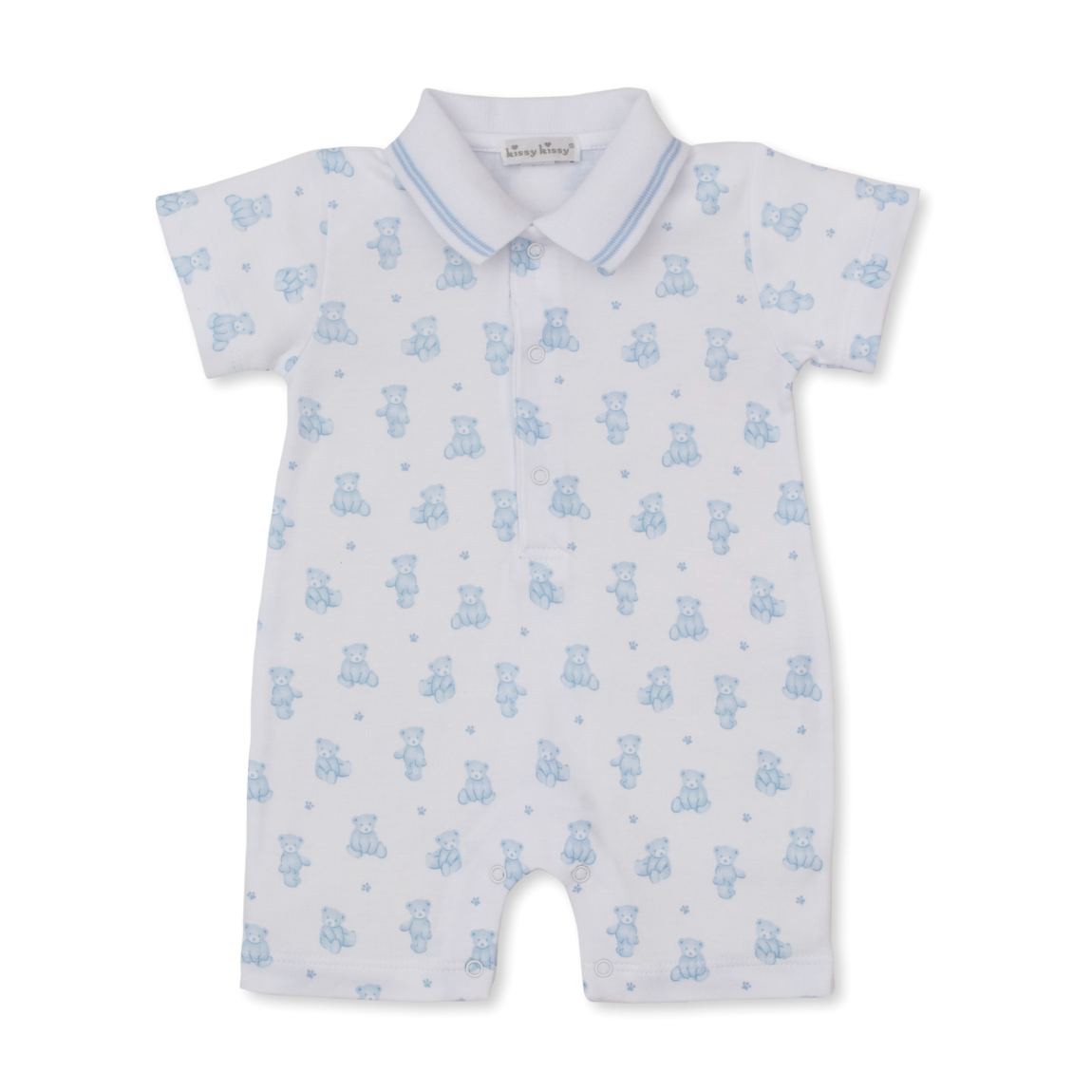 Kissy Kissy Short Playsuit- Light Blue Bears-Kissy Kissy-Little Giant Kidz