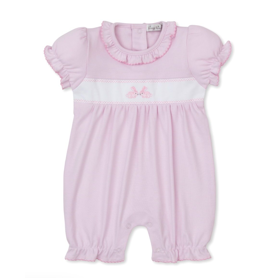 Kissy Kissy Short Playsuit- Pink Springtime Bunny Fun-Kissy Kissy-Little Giant Kidz