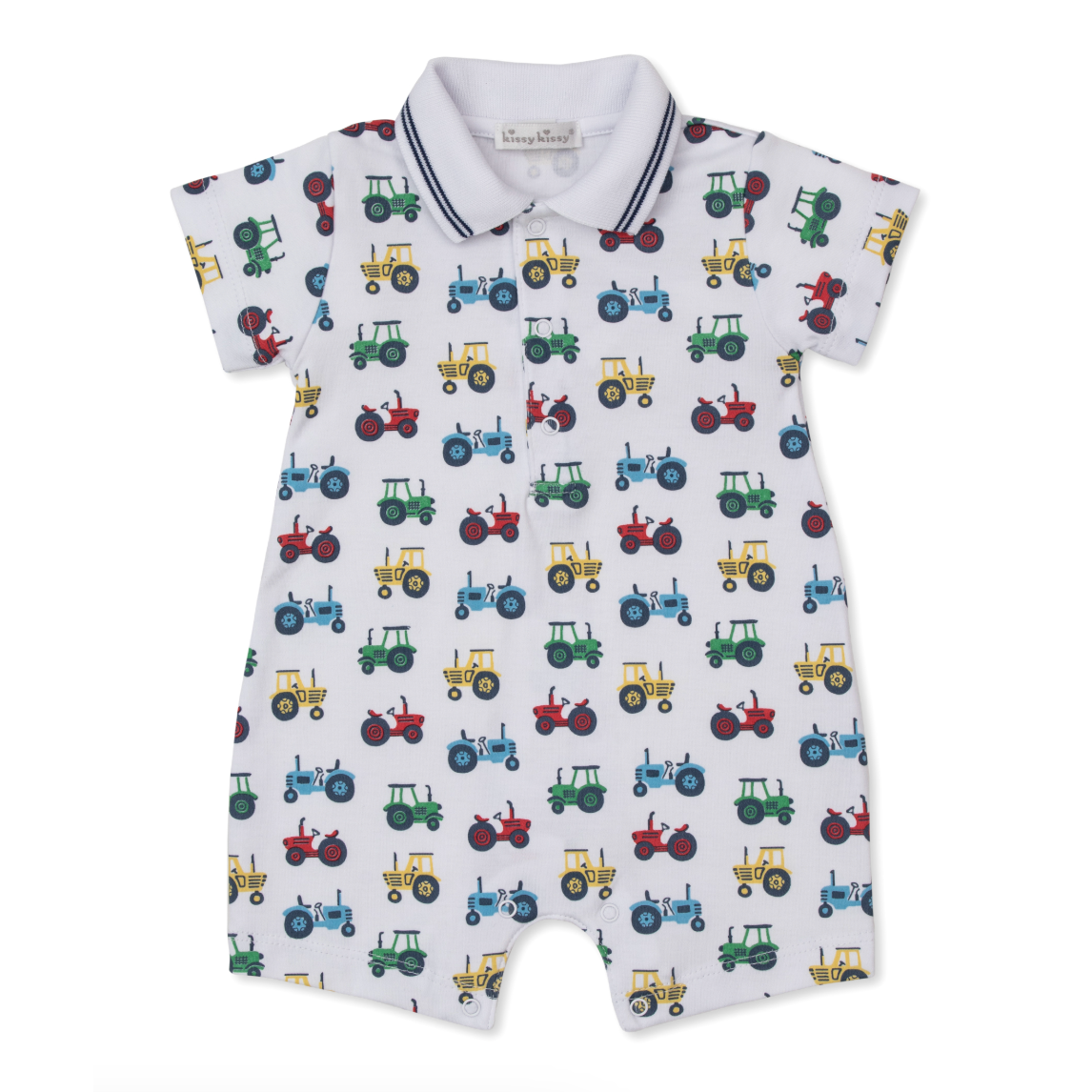 Kissy Kissy Short Playsuit- Trusty Tractors
