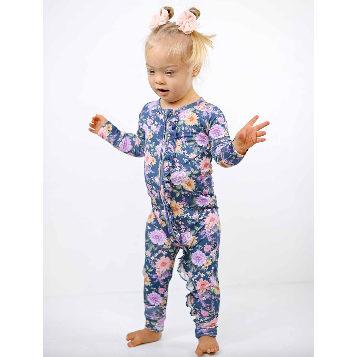 LEV Baby Anna Ruffled Convertible Romper-LEV Baby-Little Giant Kidz