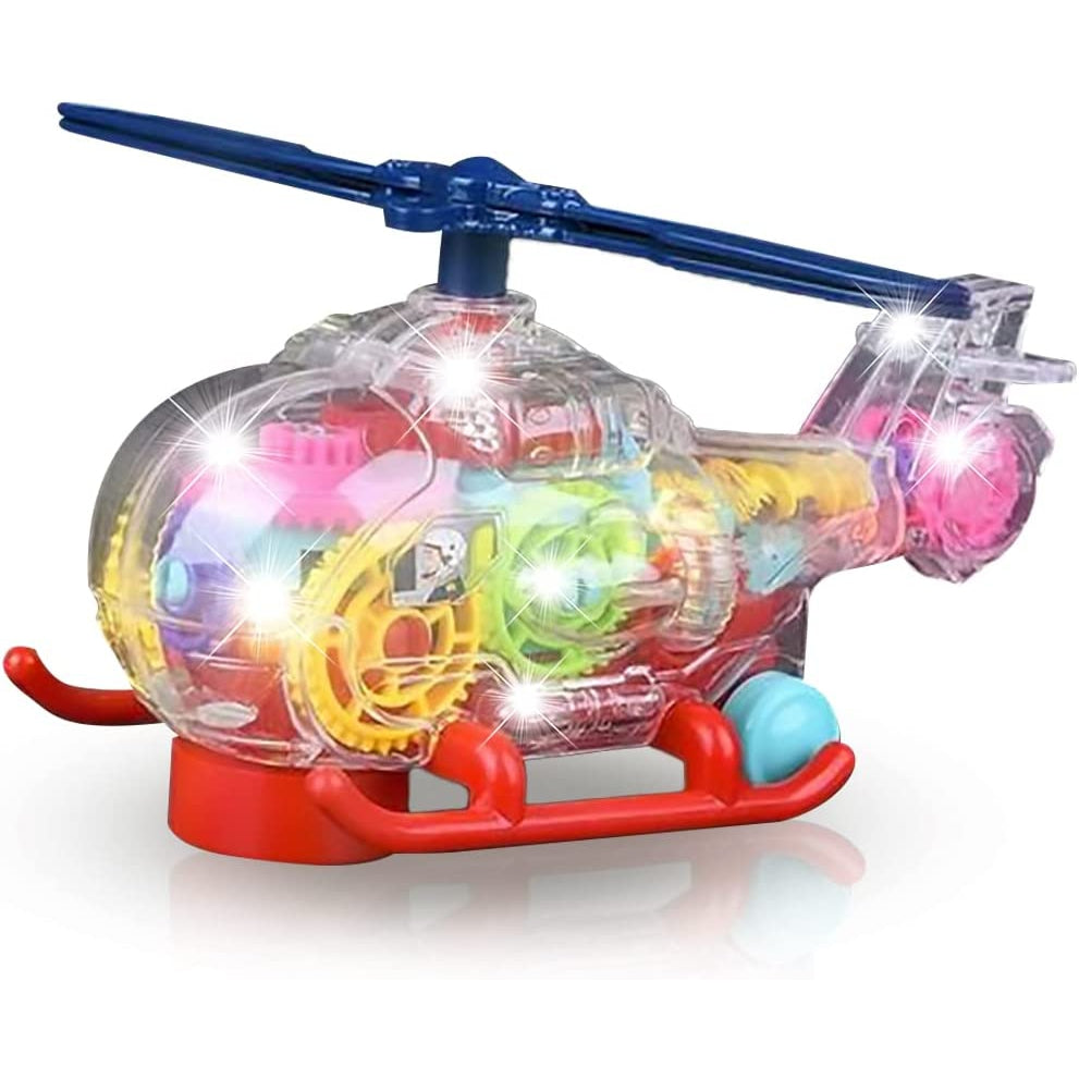 Light Up Transparent Toy Helicopter-JEANNIE'S ENTERPRISES INC.-Little Giant Kidz