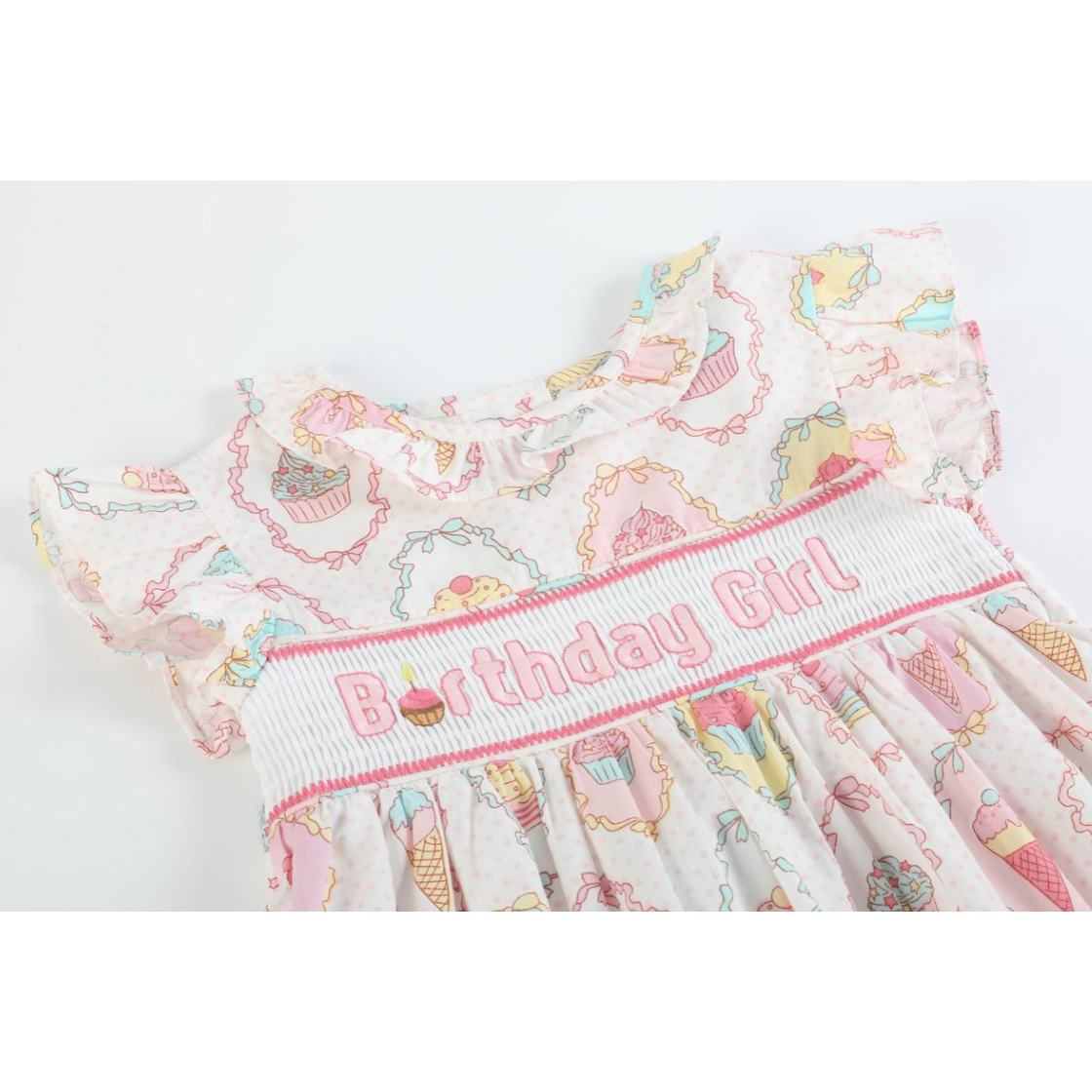 Lil Cactus Smocked Bishop Dress- Birthday Girl-Lil Cactus-Little Giant Kidz