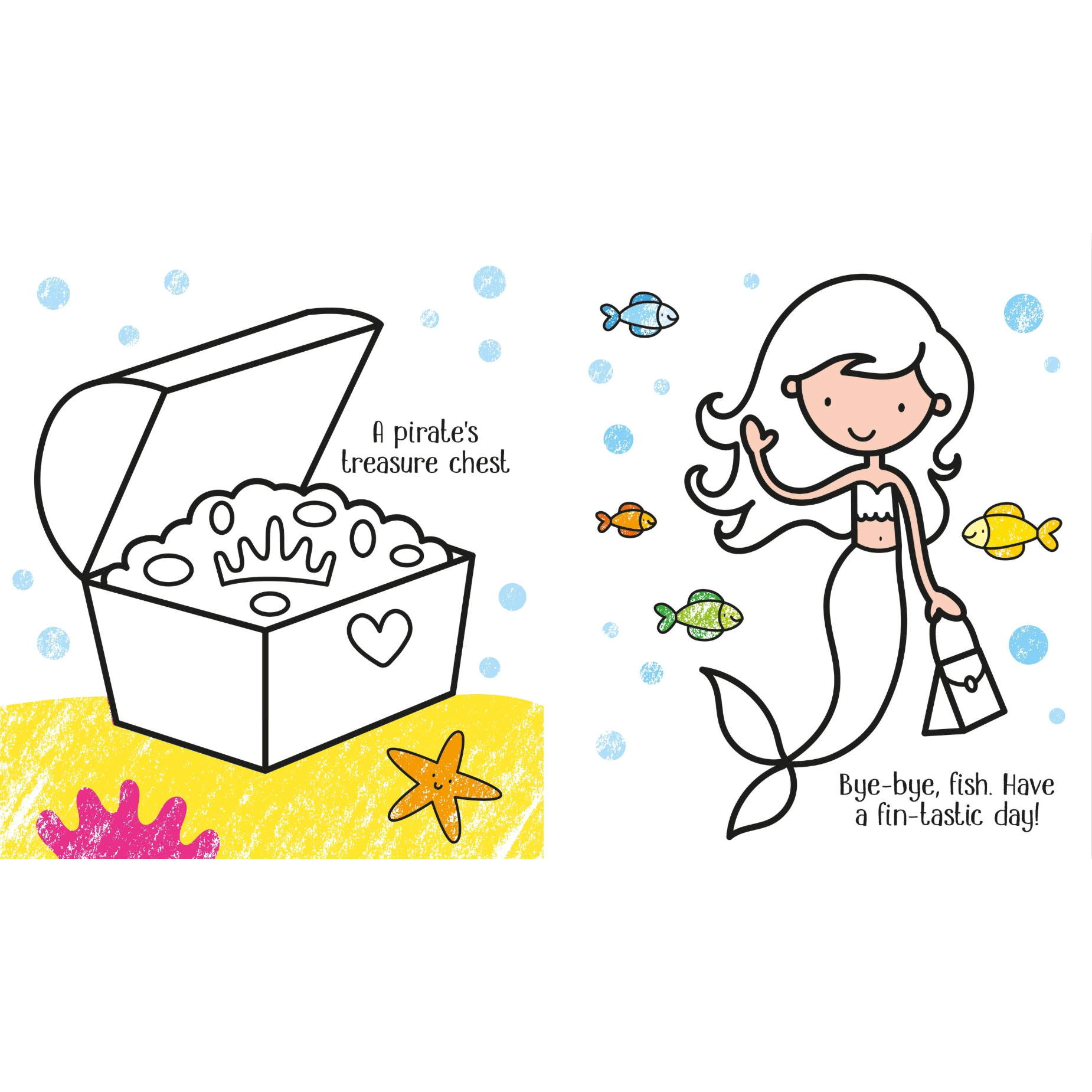 Little Coloring Mermaids :Usborne-HARPER COLLINS PUBLISHERS-Little Giant Kidz