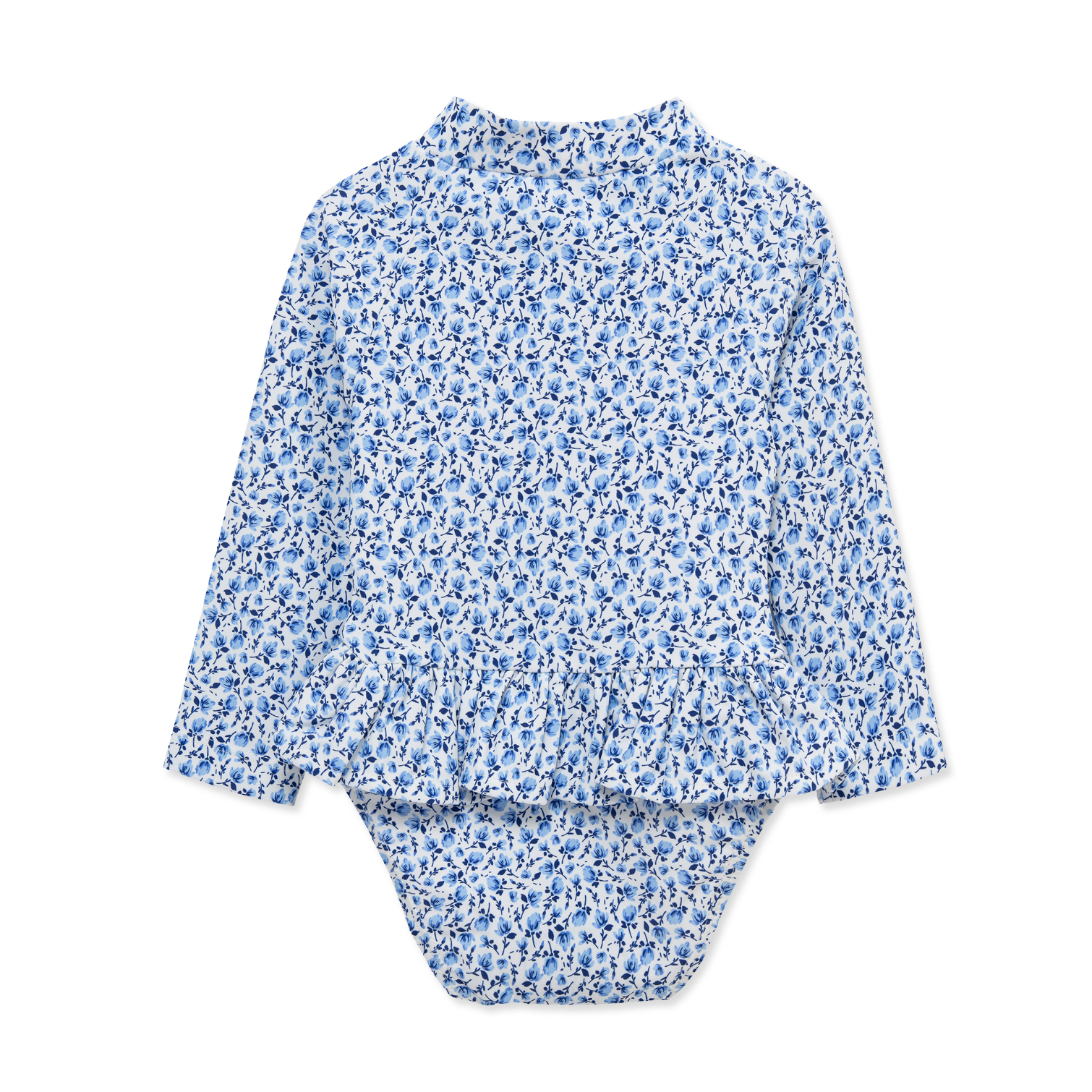 Little Me 1pc Rashguard- Blue Floral-LITTLE ME-Little Giant Kidz