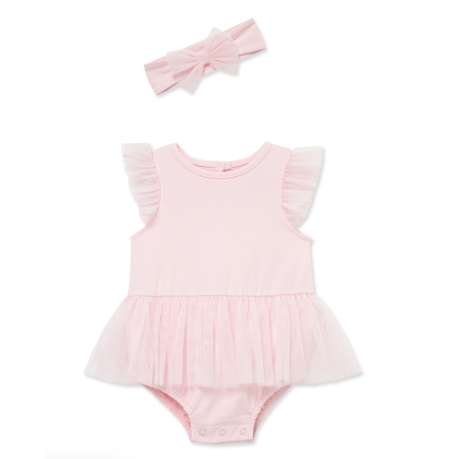 Little Me Bubble with Headband- Rose Mesh-LITTLE ME-Little Giant Kidz