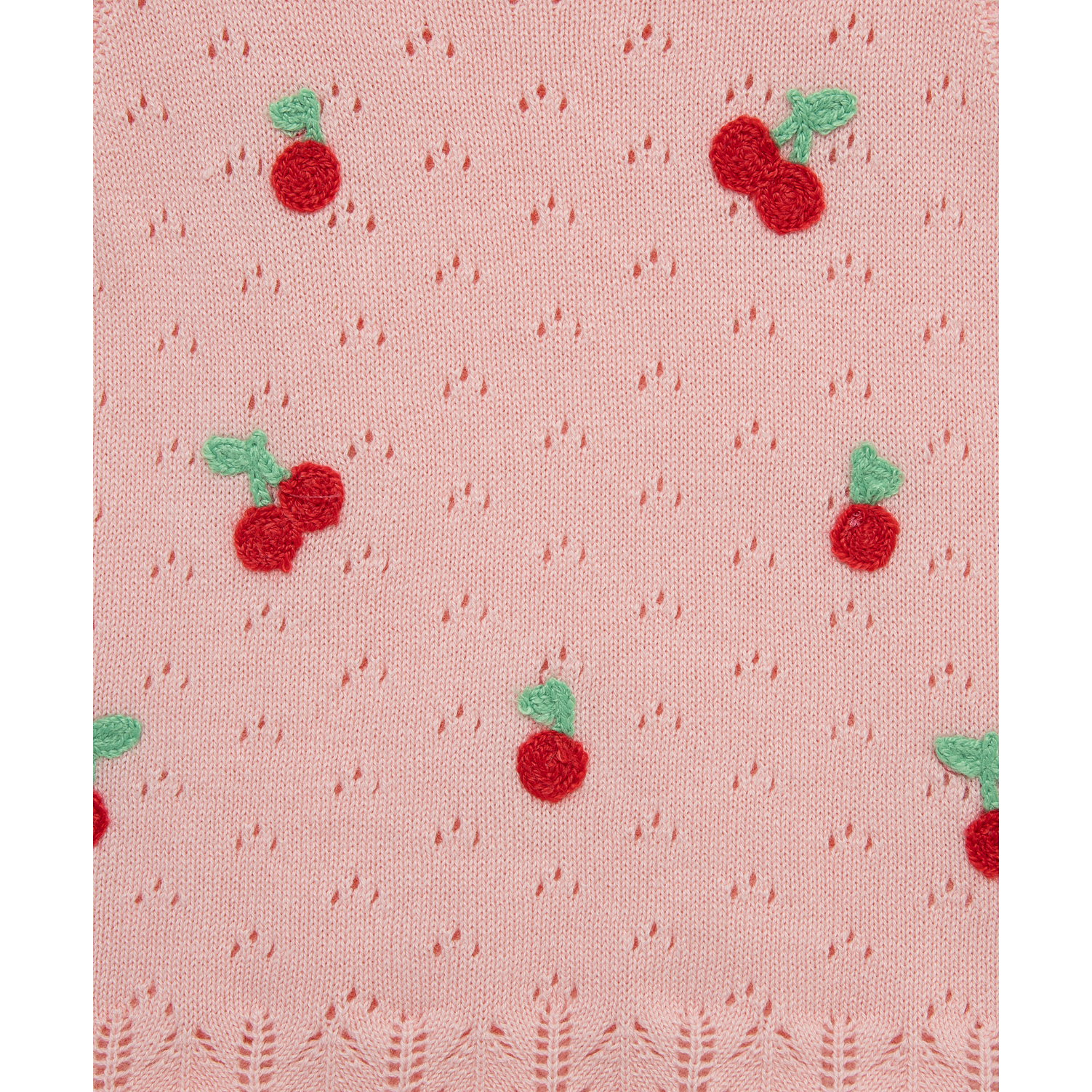 Little Me Cherry Pointelle Set- Pink-LITTLE ME-Little Giant Kidz
