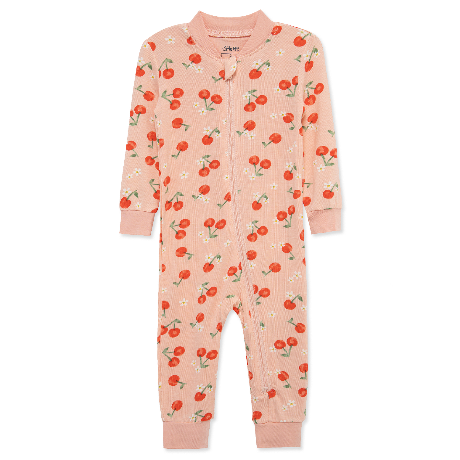 Little Me Cherry Zip Front Coverall-LITTLE ME-Little Giant Kidz
