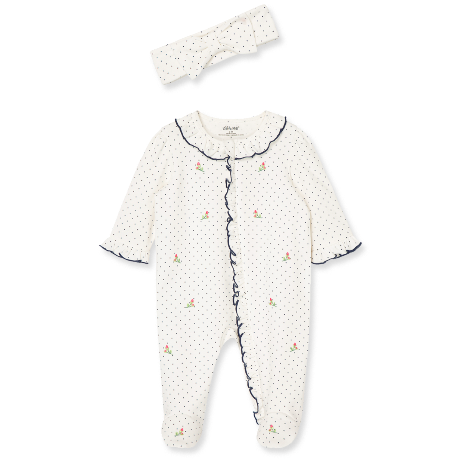 Little Me Little Footie- Rosebud-LITTLE ME-Little Giant Kidz