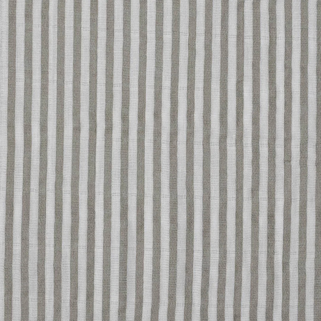 Little Unicorn Grey Stripe Cotton Muslin Crib Sheet-LITTLE UNICORN-Little Giant Kidz