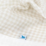Little Unicorn Tan Gingham Cotton Muslin Security Blanket 3-Pack-LITTLE UNICORN-Little Giant Kidz