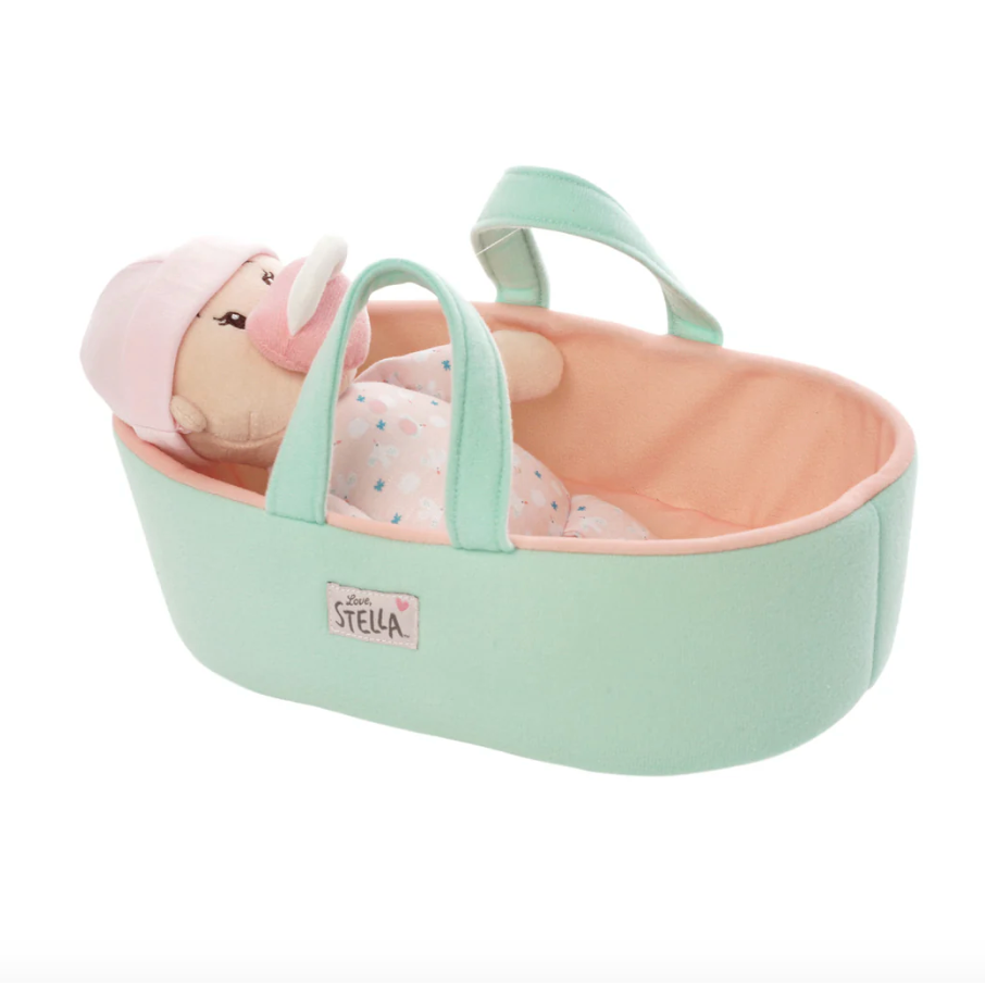 Love, Stella My First Doll Peach & Bassinet-MANHATTAN TOY-Little Giant Kidz