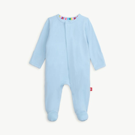 MAGNETIC ME Baby Blue Modal Magnetic Footie-MAGNETIC ME-Little Giant Kidz