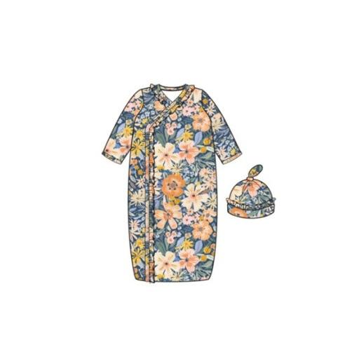 MAGNETIC ME Flora Modal Gown+Hat Set W Ruffle-MAGNETIC ME-Little Giant Kidz