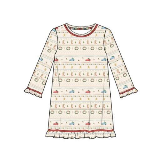 MAGNETIC ME Traditional Christmas Rf L/S Nightgown-MAGNETIC ME-Little Giant Kidz
