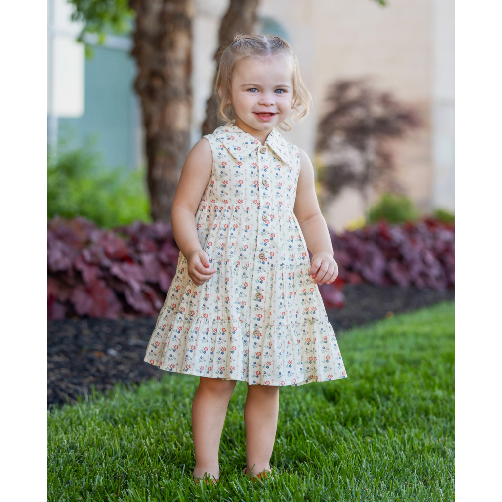 Mabel + Honey Adeladie Dress- Ivory-MABEL+HONEY-Little Giant Kidz