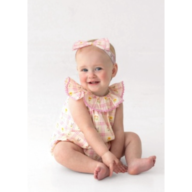 Mabel + Honey Ashley Romper- Pink-MABEL+HONEY-Little Giant Kidz