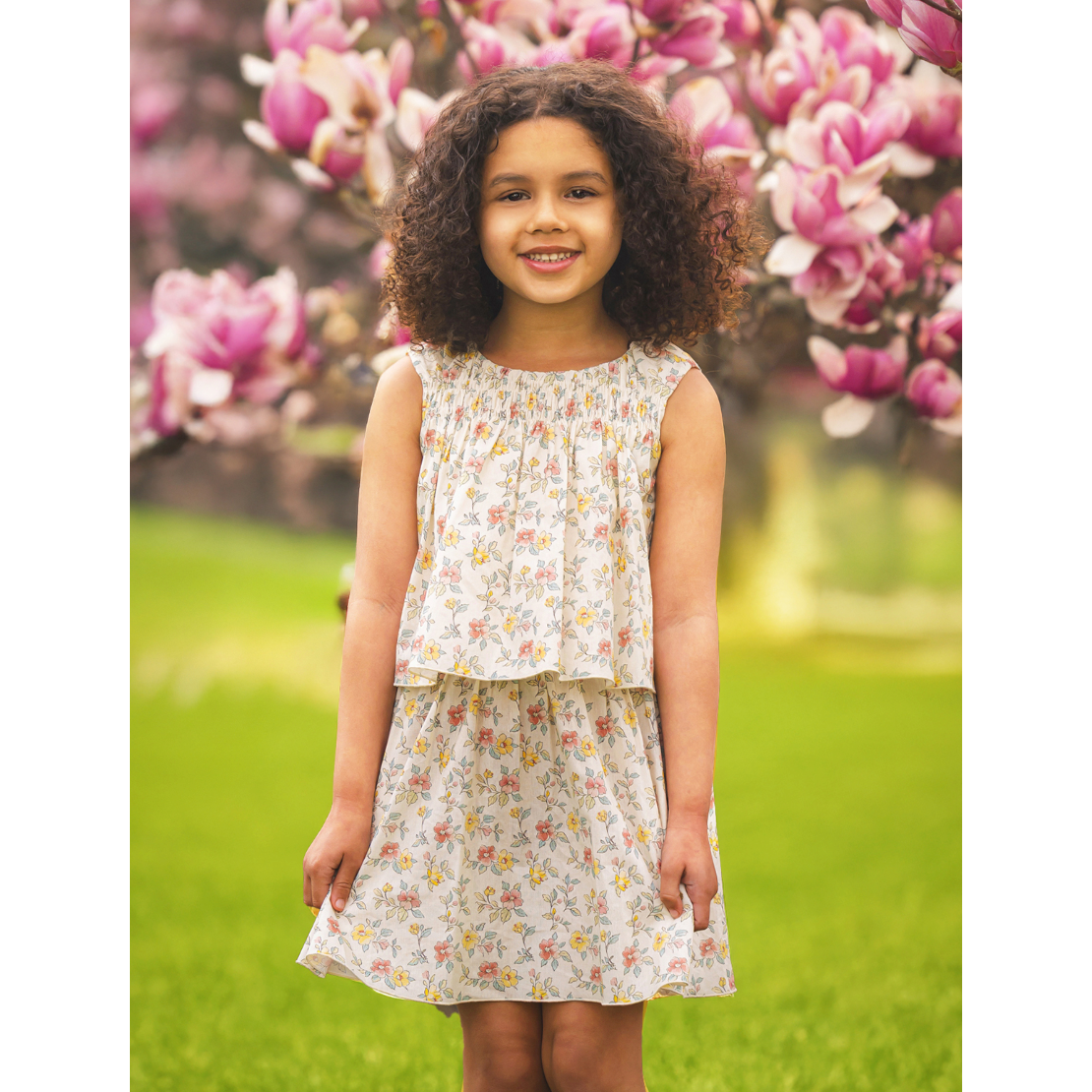 Mabel + Honey Audrey Dress- Ivory-MABEL+HONEY-Little Giant Kidz