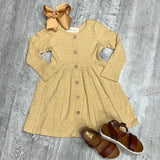 Mabel + Honey Elouise Rib Knit Dress - Yellow-MABEL+HONEY-Little Giant Kidz
