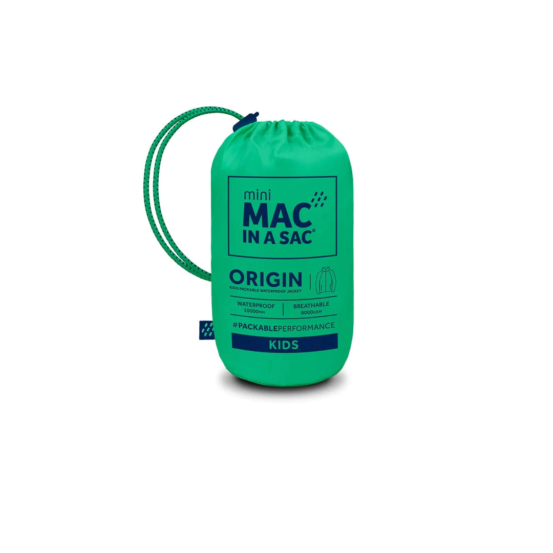 Mac in a Sac Origin Mini Packable Waterproof Jacket - Pea Green-MAC IN A SAC-Little Giant Kidz