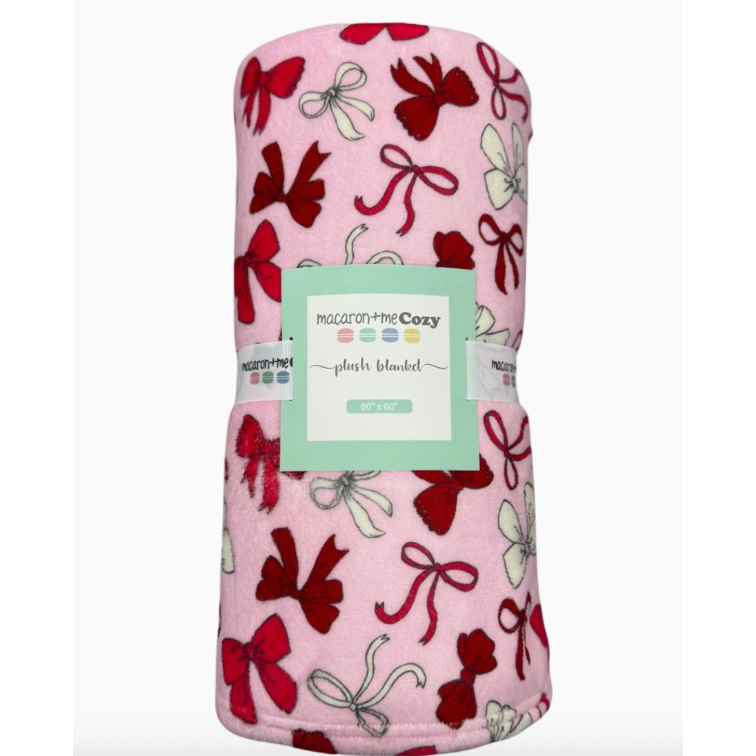 Macaron + Me - Plush Blanket- Red Bow-Macaron + Me-Little Giant Kidz