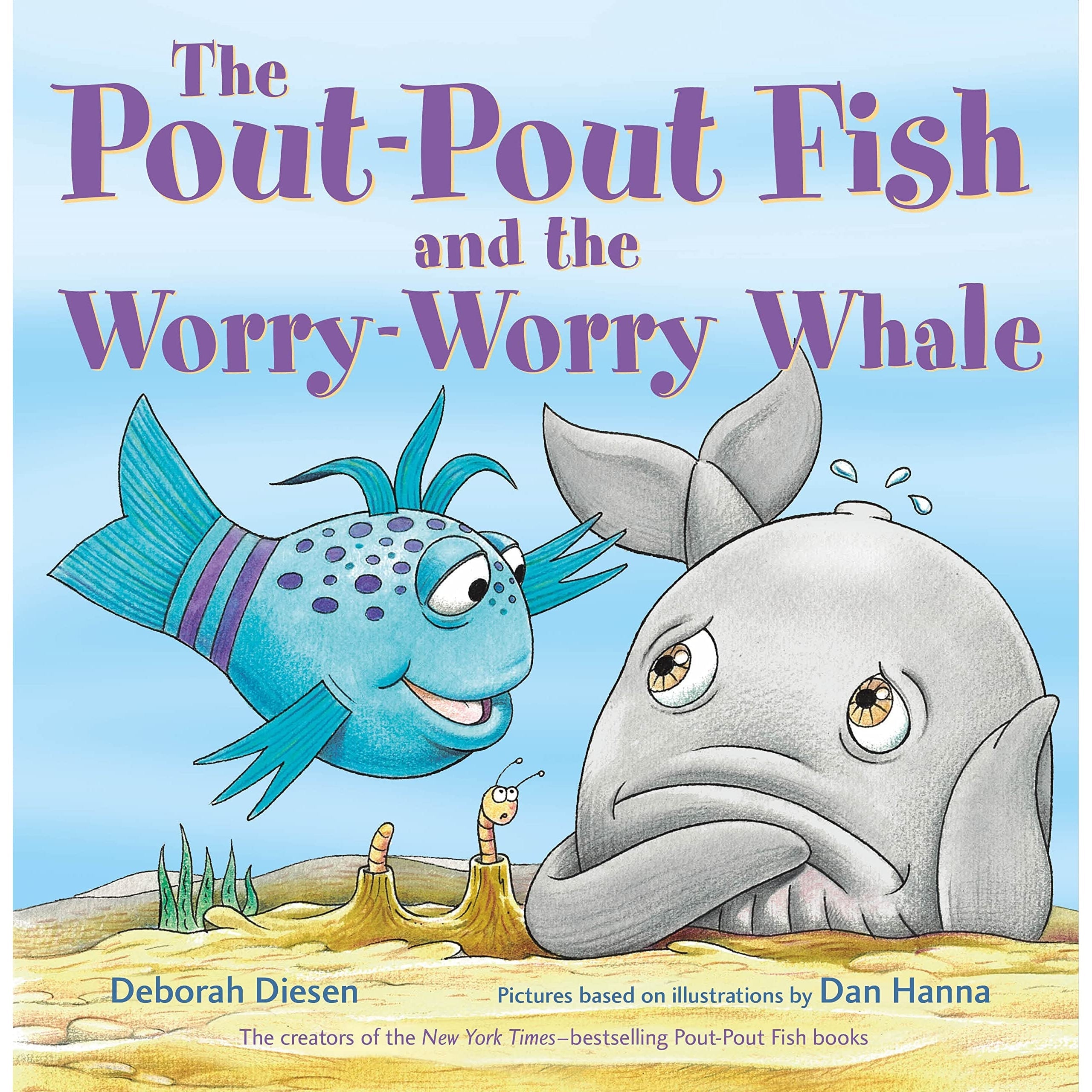 Macmillan Publishers: The Pout-Pout Fish and the Worry-Worry Whale (Hardcover Book)-MACMILLAN PUBLISHERS-Little Giant Kidz
