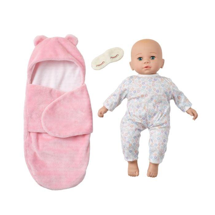 Madame Alexander 14" Sweet Smiles- Bear Sleep Sack- Light Skin Tone-MADAME ALEXANDER-Little Giant Kidz