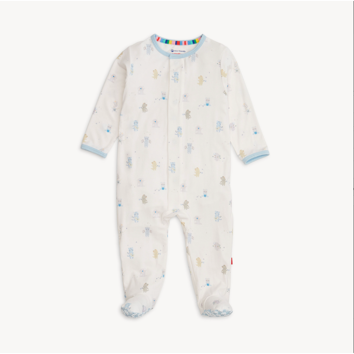 Magnetic Me: Blue Baby Beats Modal Footie-MAGNETIC ME-Little Giant Kidz